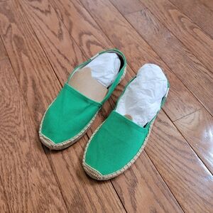 Soludos Original Womens Espadrilles Flat Shoes Size 7 Green Slip On Summer